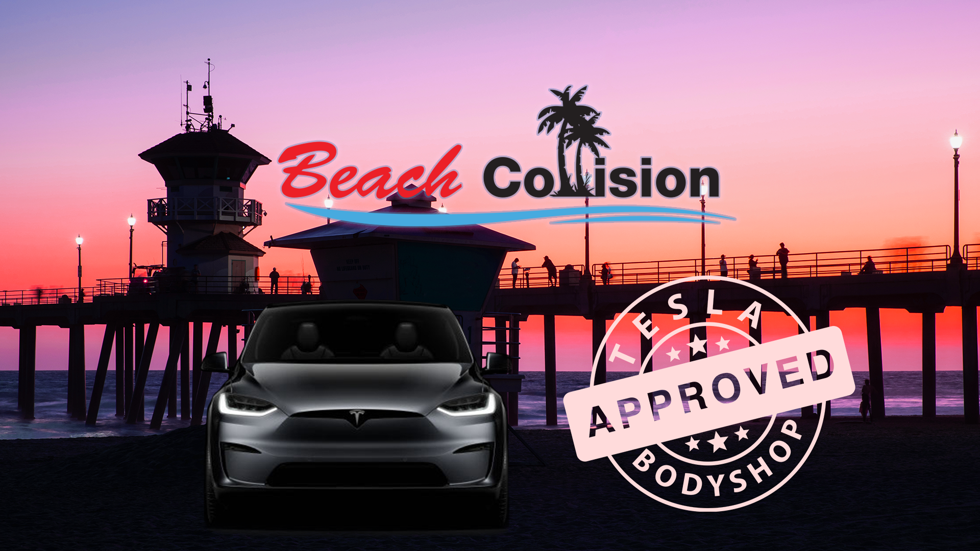 Beach Collision LLC the Tesla Approved Body Shop for Orange County California